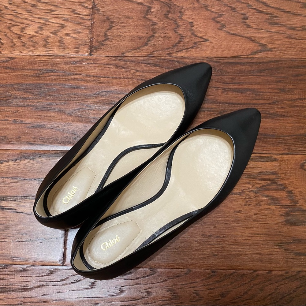 CHLOÉ Leather pointed flats - Picture 3 of 12